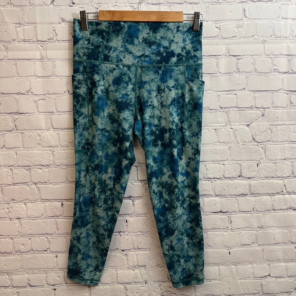 Athleta Salutation Stash Pocket II Leggings High Rise Blue Tie Dye Medium